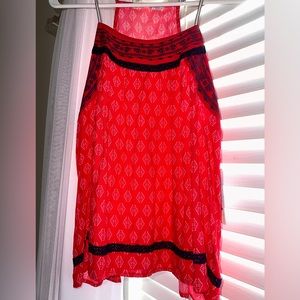 Jolt red summer top -large